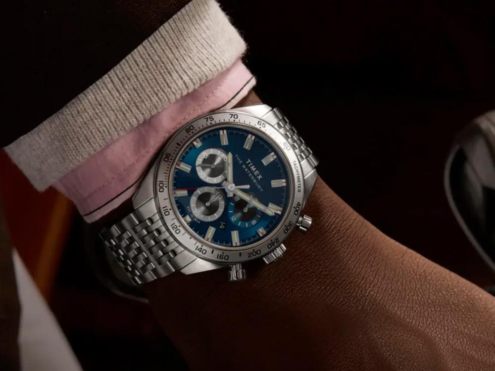 Montre Quartz Timex Waterbury Traditional, Bleu, 41 mm, Chronographe, TW2Y18500