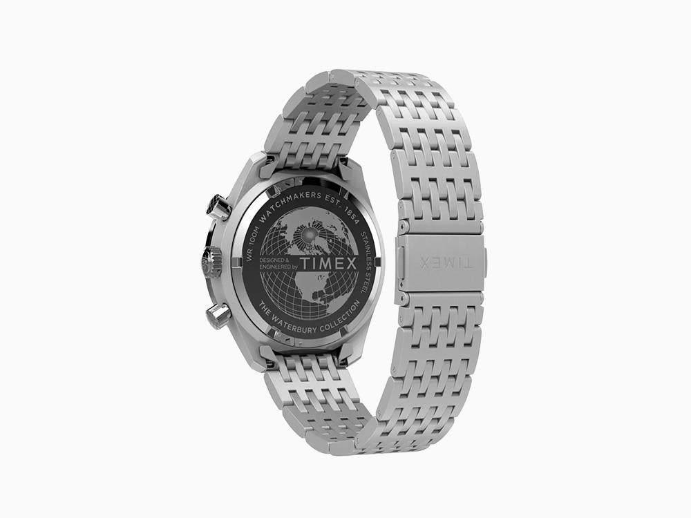 Montre à Quartz Timex Waterbury, Argent, 41 mm, Chronographe, TW2Y18700