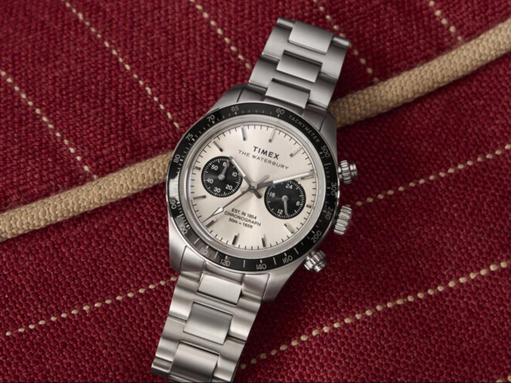 Montre à Quartz Timex The Waterbury, Argent, 39 mm, Chronographe, TW2Y19200