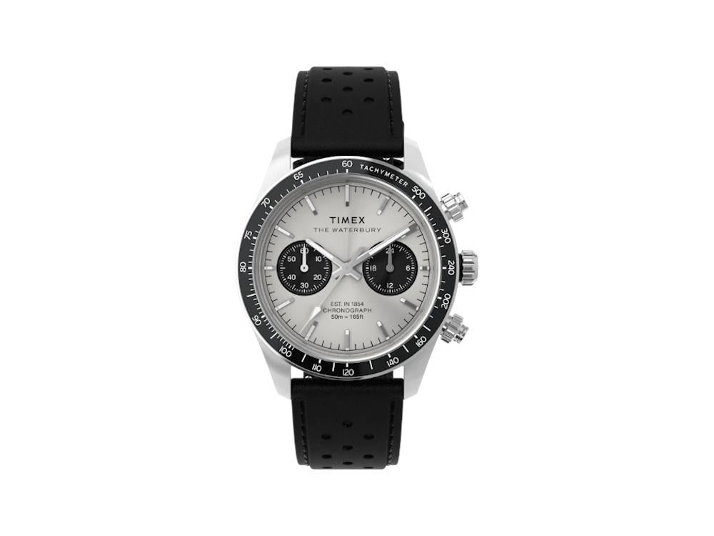 Montre à Quartz Timex Waterbury Heritage, Argent, 39 mm, Chronographe, TW2Y19300