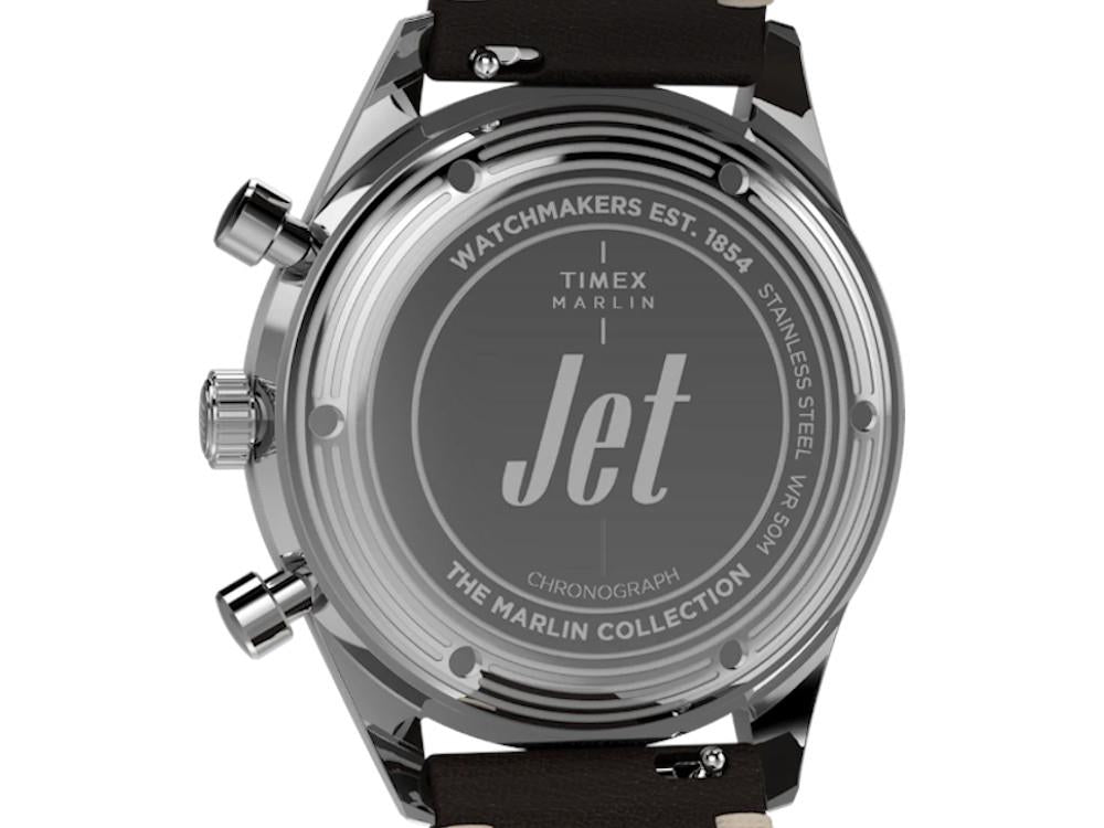 Montre à Quartz Timex Marlin, Acier Recyclé, Marron, Chronographe,TW2Y24700