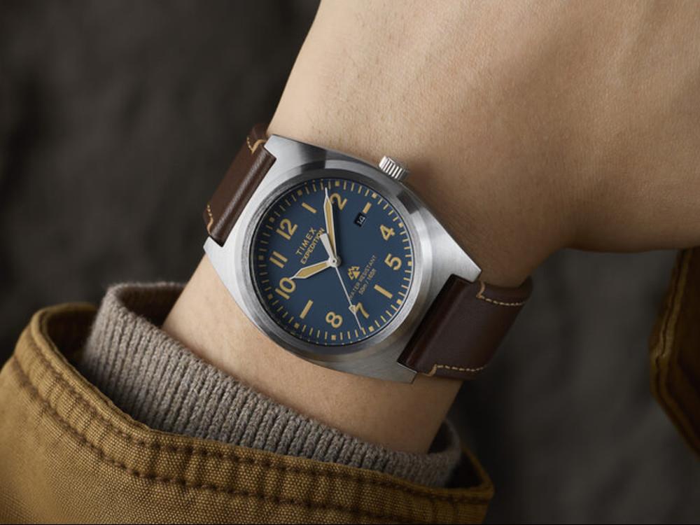 Montre à Quartz Timex Expedition Capstone, Laiton, Bleu, 39 mm, TW2Y30600