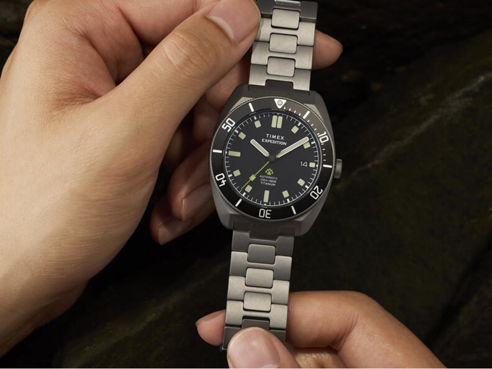 Montre Automatique Timex Expedition Pioneer Titanium, Noir, 41 mm, TW2Y63800