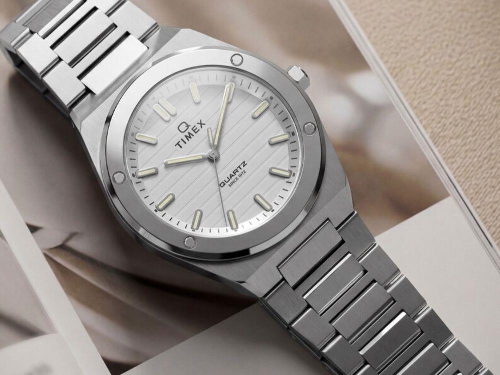 Montre à Quartz Timex Q Timex Marbella, Blanc, 34 mm, TW2Y81800