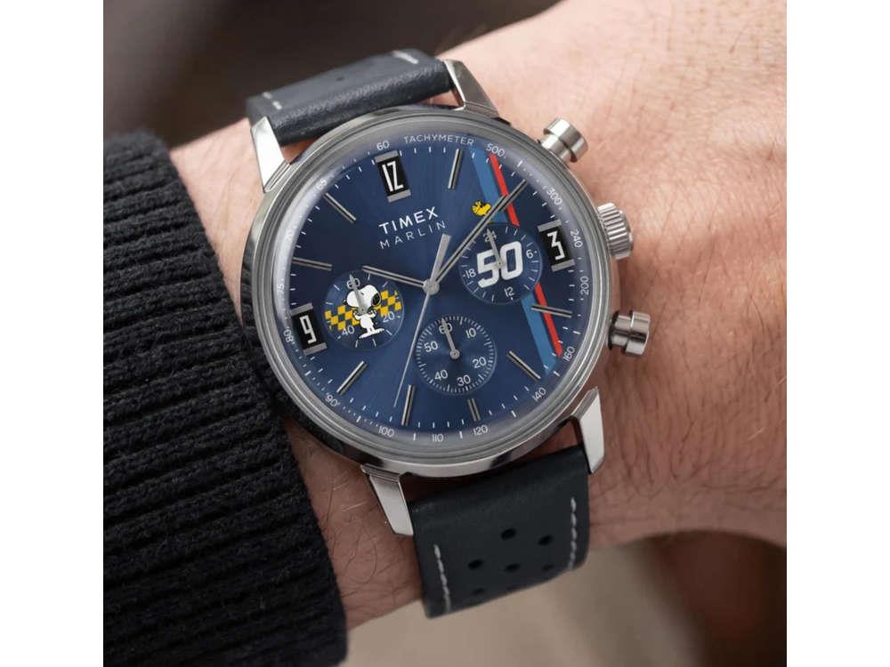 Montre à Quartz Timex Peanuts Marlin, Bleu, 40 mm, TW2Y85300
