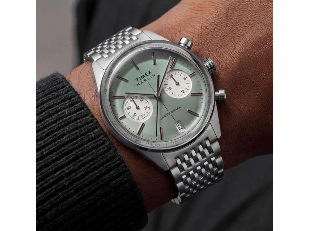 Montre à Quartz Timex Marlin Jet, Vert, 40 mm, Chronographe, TW2Y89800
