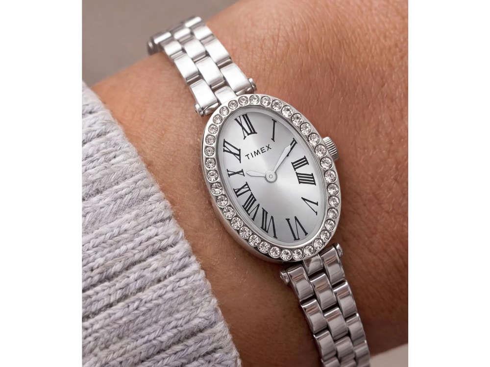 Montre à Quartz Timex Cavatina Main Line, Laiton, Argent, TW2Y90000