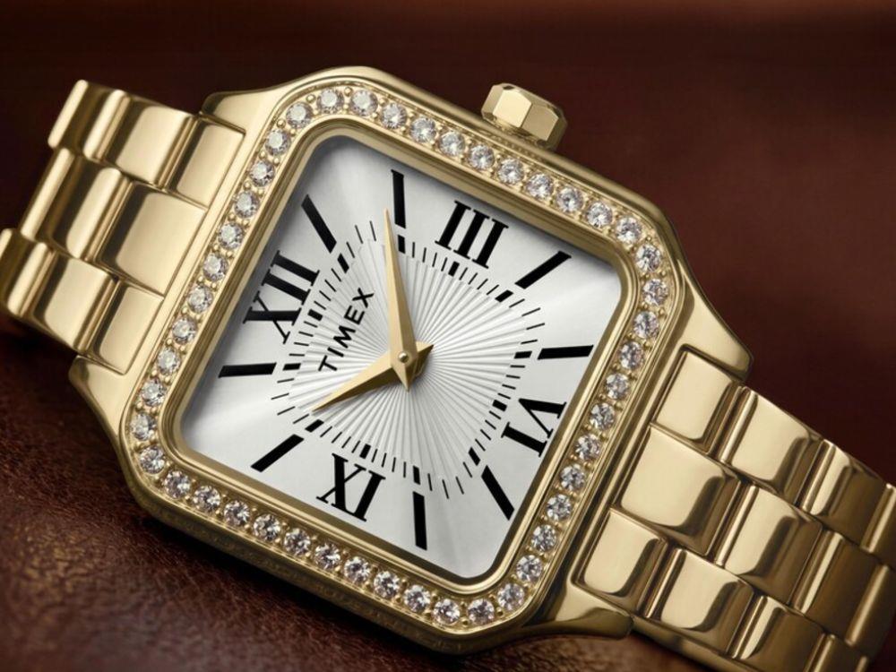 Montre à Quartz Timex Trend Addison, Laiton, Argent, TW2Y90500