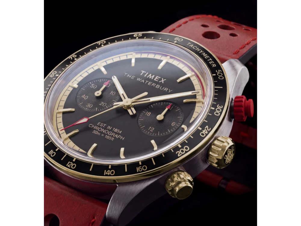 Montre à Quartz Timex The Waterbury Heritage Chronograph, Noir, 39 mm, TW2Y93400