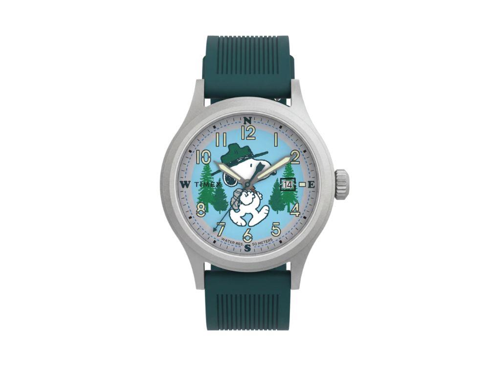 Montre à Quartz Timex Peanuts Time Expedition Scout, Bleu, 40 mm, TW2Y84800