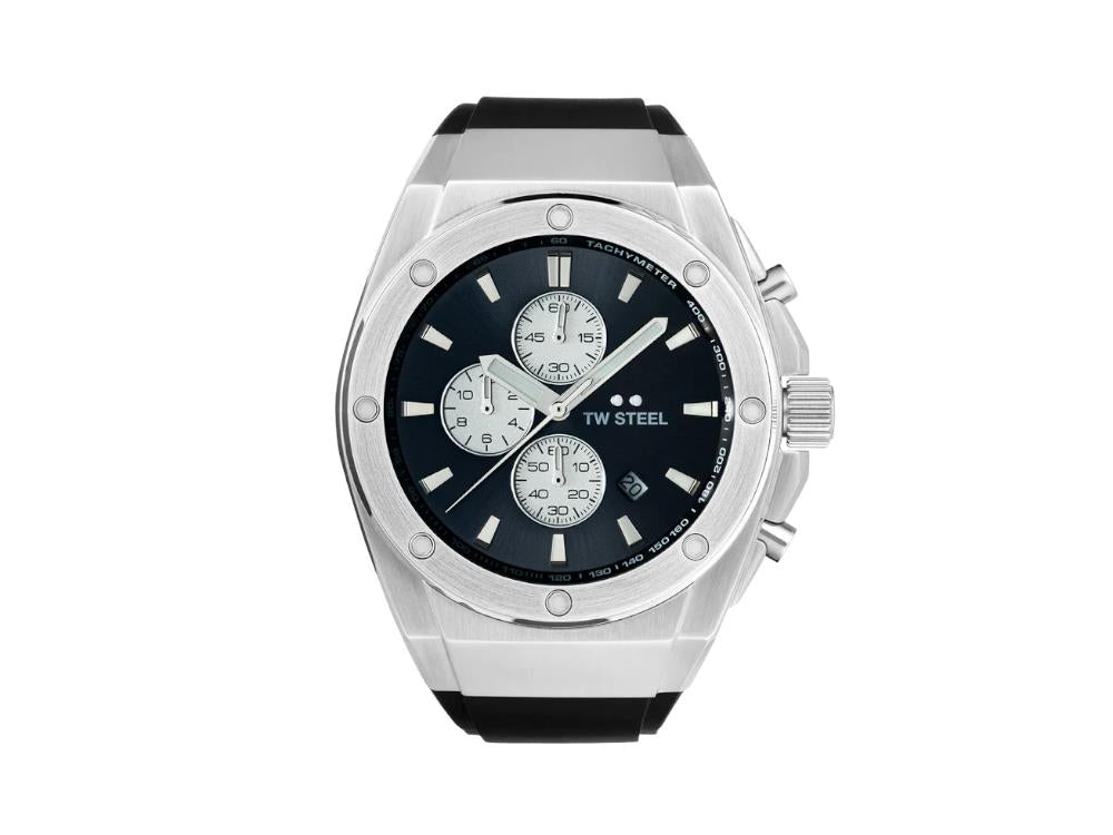 Montre à Quartz TW SteelCeo Tech 44mm, Gris, 44 mm, Caoutchouc, 10 atm, CE4100