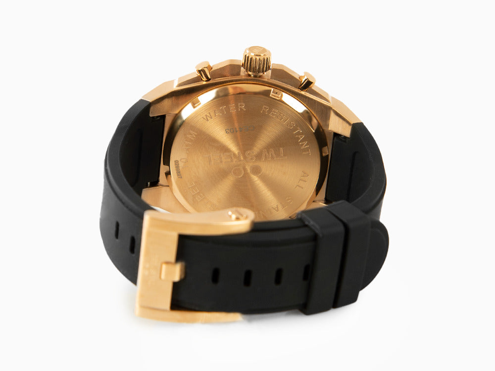 Montre à Quartz TW SteelCeo Tech 44mm, Noir, 44 mm, Caoutchouc, 10 atm, CE4103