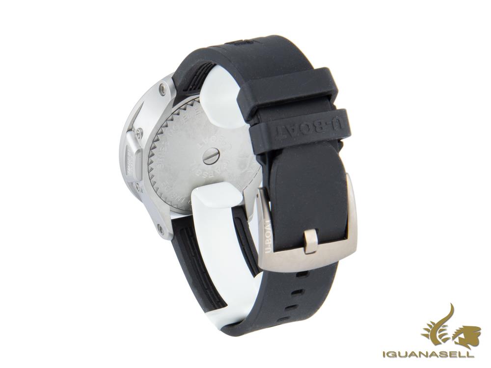 Montre à Quartz U-Boat Capsoil SS, Acier Inoxydable 316L, Noir, 45 mm, 8110/A
