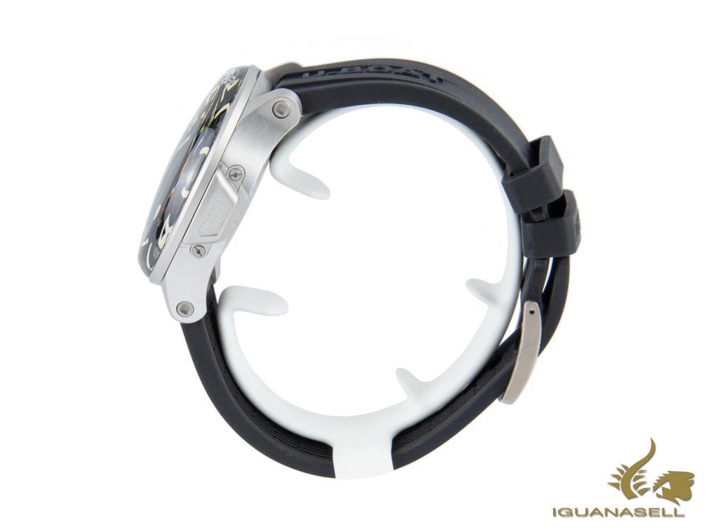 Montre à Quartz U-Boat Capsoil SS, Acier Inoxydable 316L, Noir, 45 mm, 8110/A