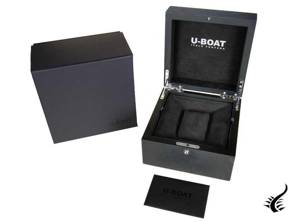 Montre Automatique U-Boat Classico, Acier Inoxydable 316L, IPB, Noir, 40mm, 6951