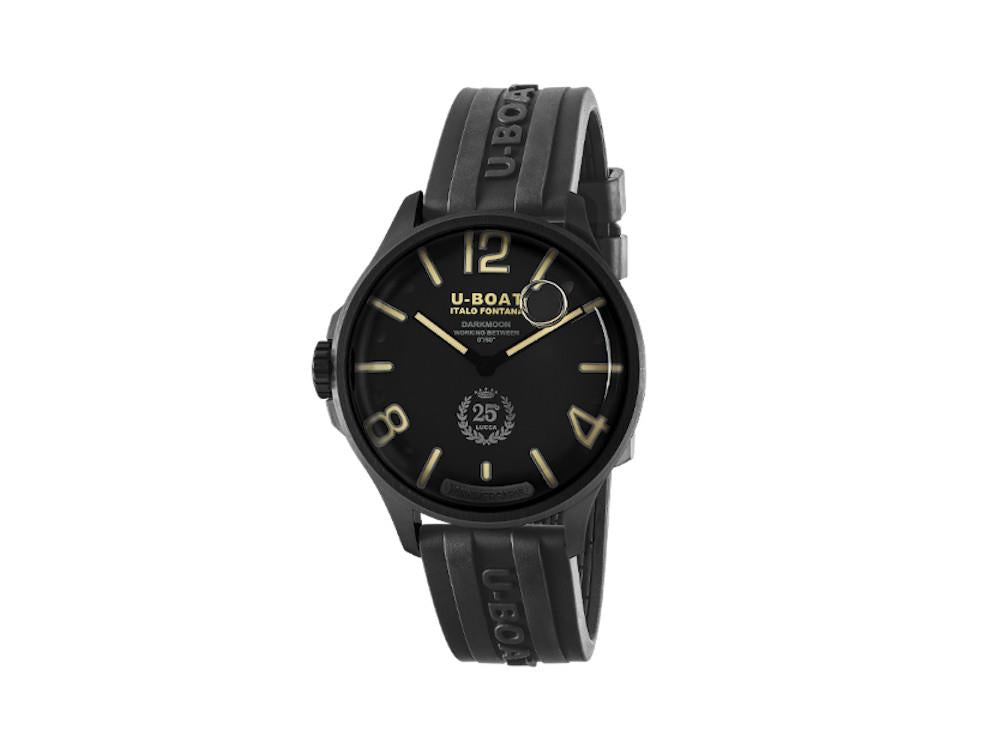 Montre à Quartz U-Boat Capsoil Darkmoon 25.º PVD, Noir, Edition Limitée, 2026
