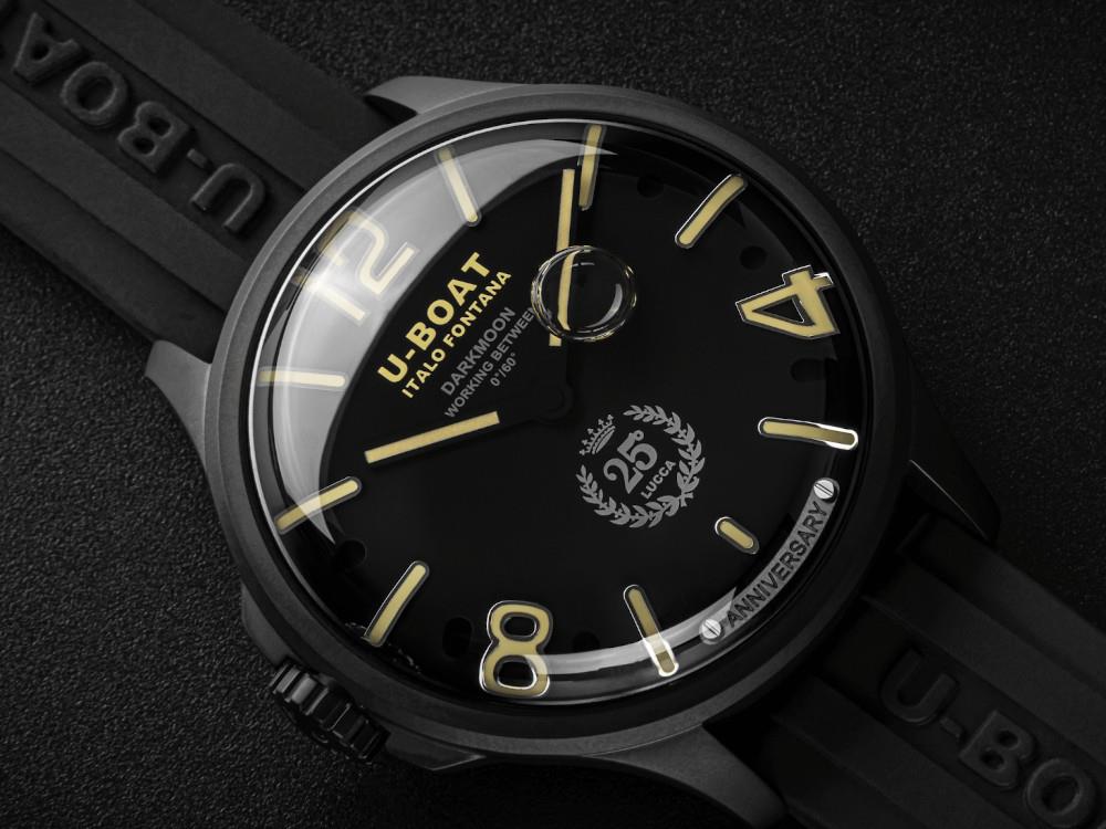 Montre à Quartz U-Boat Capsoil Darkmoon 25.º PVD, Noir, Edition Limitée, 2026
