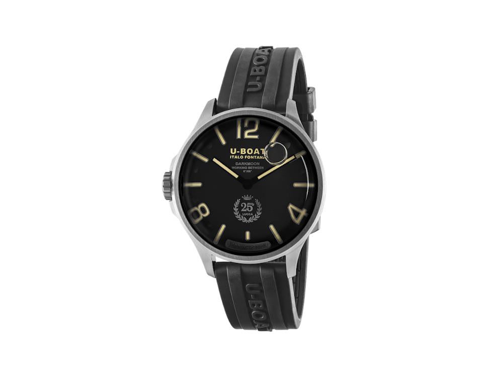 Montre à Quartz U-Boat Capsoil Darkmoon 25° SS, Noir, Edition Limitée, 2027