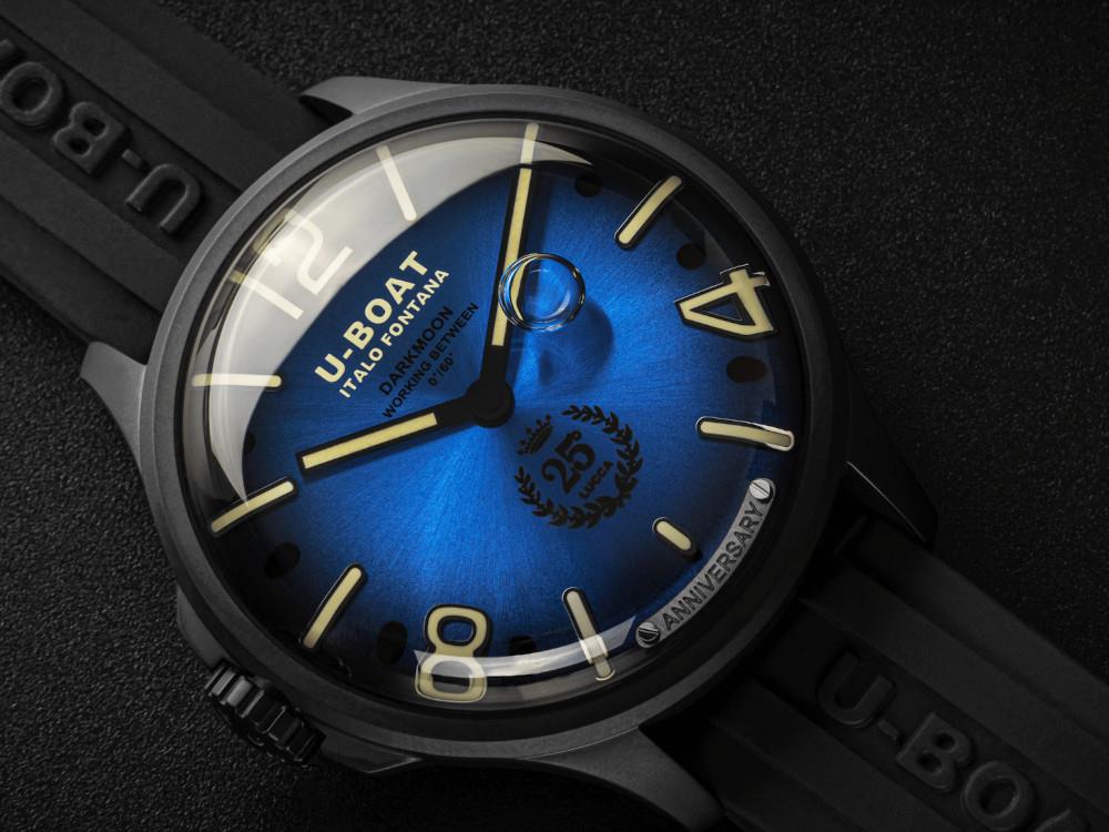 Montre à Quartz U-Boat Capsoil Darkmoon 25°Blue Soleil PVD, Edition Limitée,2028