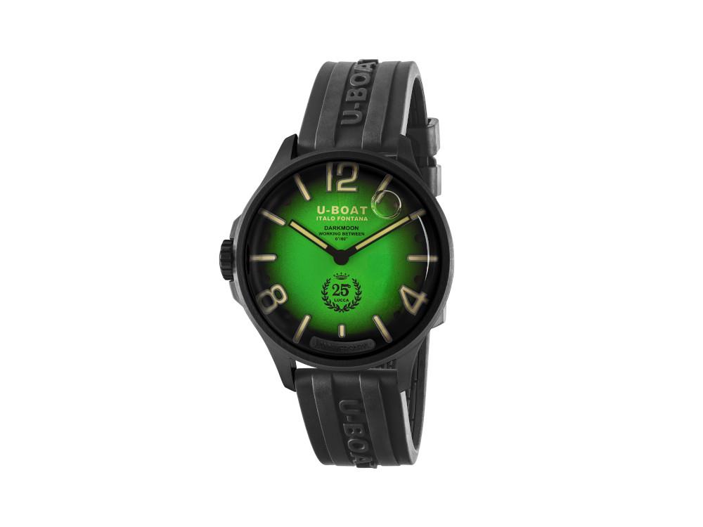 Montre à Quartz U-Boat Capsoil Darkmoon 25°Green Soleil PVD, Ed Limitée, 2030
