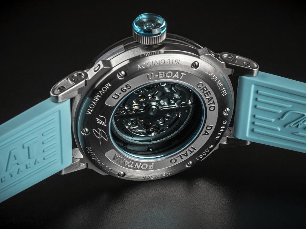 Montre Automatique U-Boat U-65, Acier Inoxydable 316L, 44 mm, Turquoise, 3345