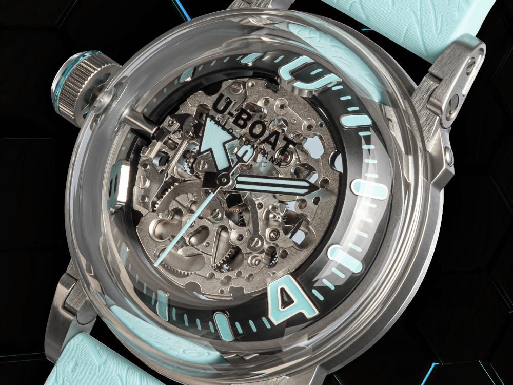 Montre Automatique U-Boat U-65, Acier Inoxydable 316L, 44 mm, Turquoise, 3345