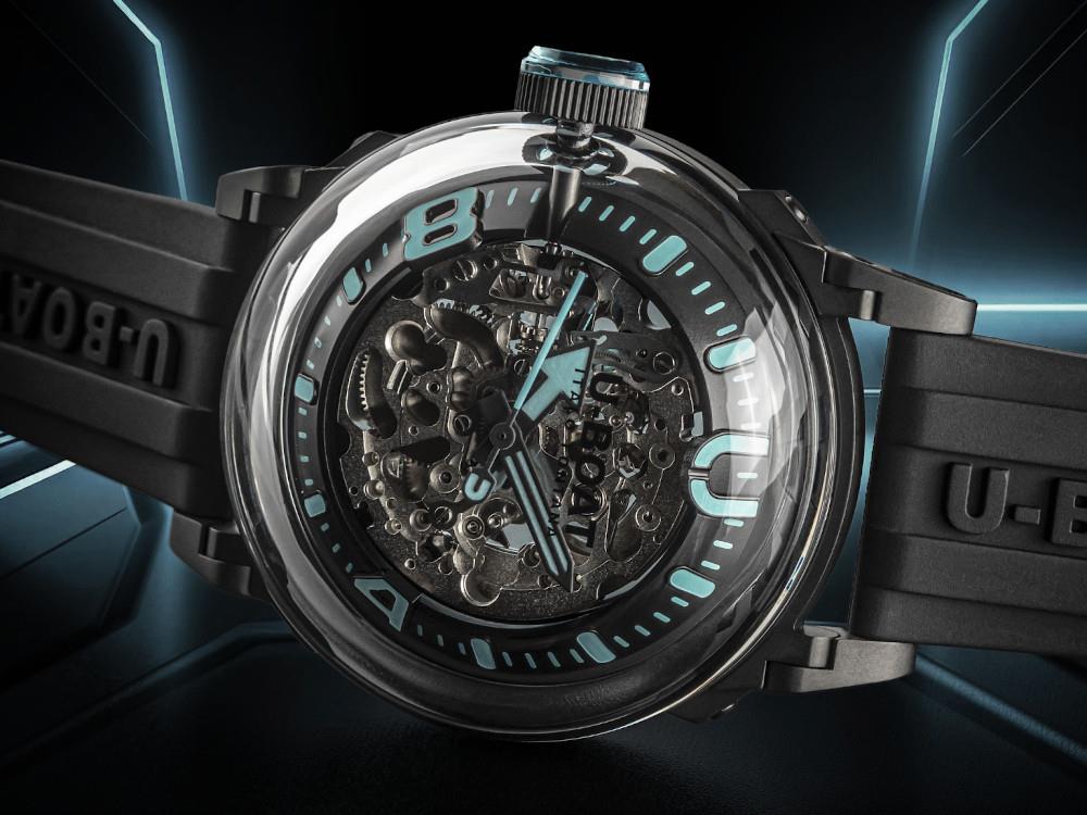 Montre Automatique U-Boat U-65, Acier Inoxydable, PVD, 44 mm, Turquoise, 3348