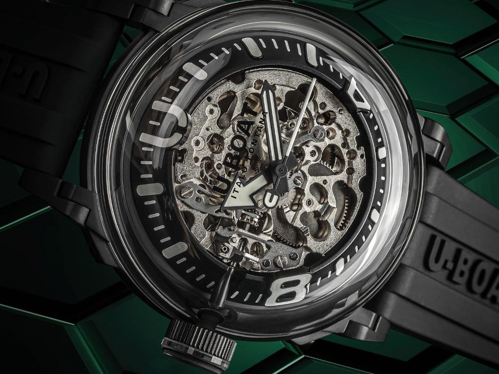 Montre Automatique U-Boat U-65, Acier Inoxydable 316L, PVD, 44 mm, Blanc, 3349