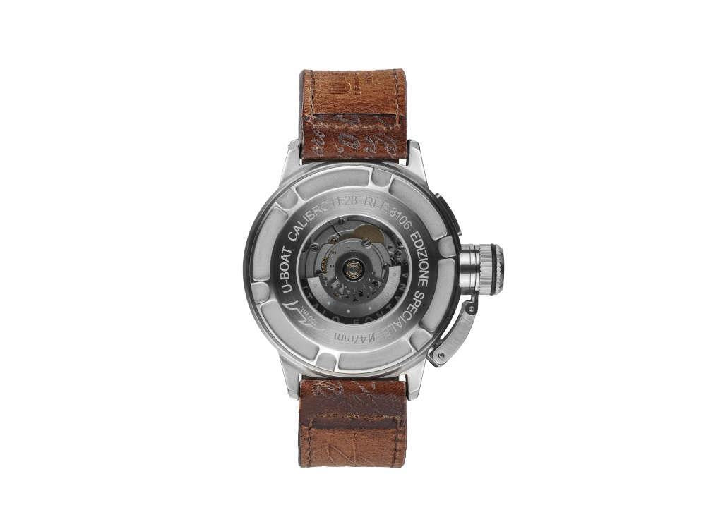 Montre Automatique U-Boat Classico, Acier Inoxydable 316L, Beige, 47mm, 8106
