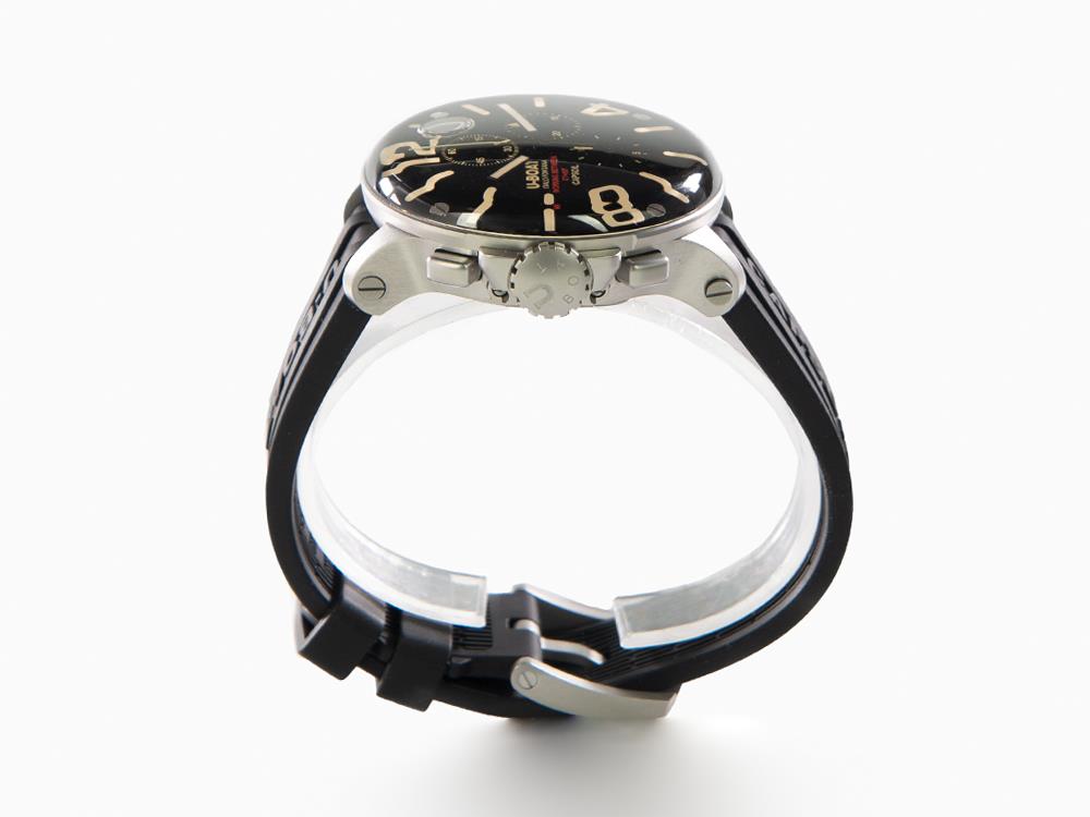 Montre à Quartz U-Boat Capsoil Chrono SS, Noir, 45 mm, 8111/C