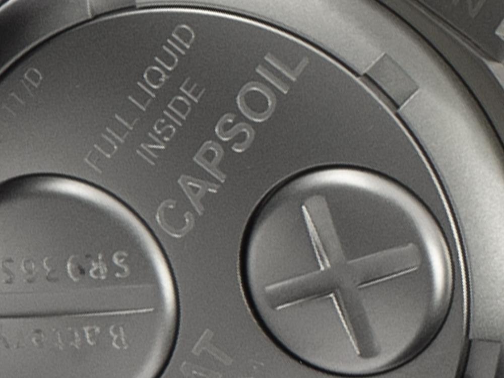 Montre à Quartz U-Boat Capsoil Chrono SS, Noir, 45 mm, 8111/C