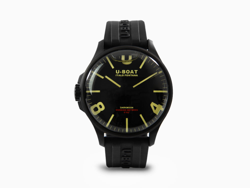 Montre à Quartz U-Boat Capsoil Darkmoon 44 IPB, Noir, 44 mm, 8464/A