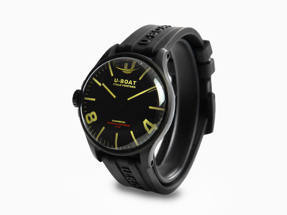 Montre à Quartz U-Boat Capsoil Darkmoon 44 IPB, Noir, 44 mm, 8464/A