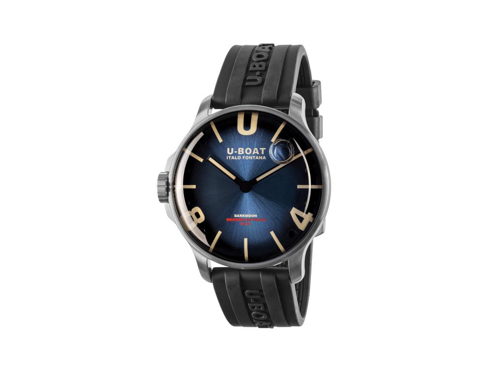 Montre à Quartz U-Boat Capsoil Darkmoon Soleil Blue SS, 44 mm, 8704