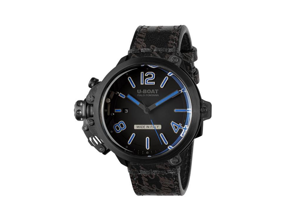 Montre Automatique U-Boat Capsule, PVD, 50 mm, Noir, Edition Limitée, 8806