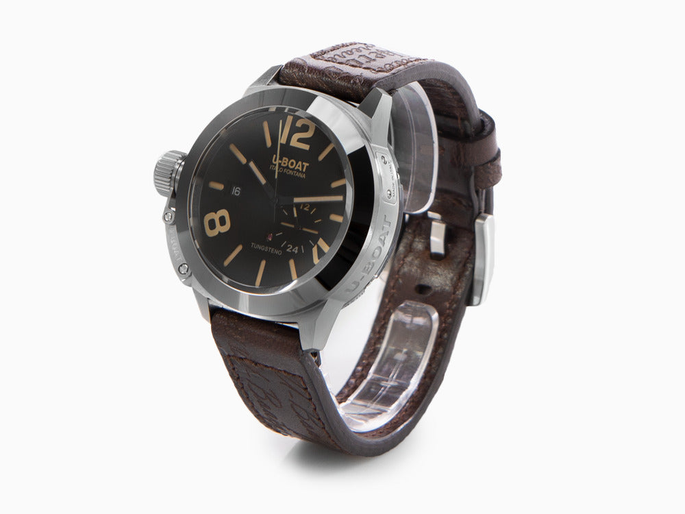 Montre Automatique U-Boat Classico 42 Tungsteno, Noir, Bracelet en cuir, 8893