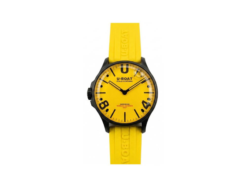 Montre à Quartz U-Boat Darkmoon Capsoil, PVD, PVD, 44 mm, Jaune, 8967