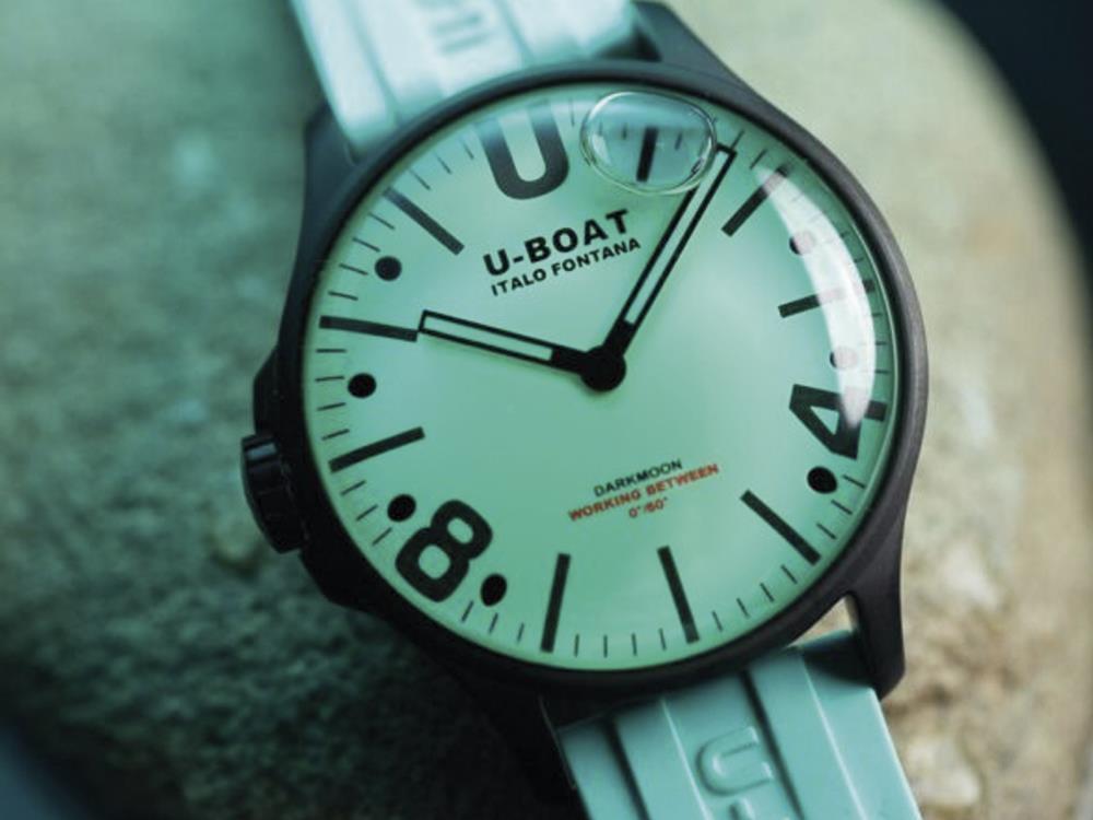 Montre à Quartz U-Boat Capsoil Darkmoon Aquamarine, PVD, PVD, 44 mm, 8969