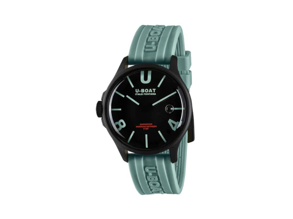 Montre à Quartz U-Boat Capsoil Darkmoon Aquamarine Curve, 44 mm, IPB, Noir, 9526