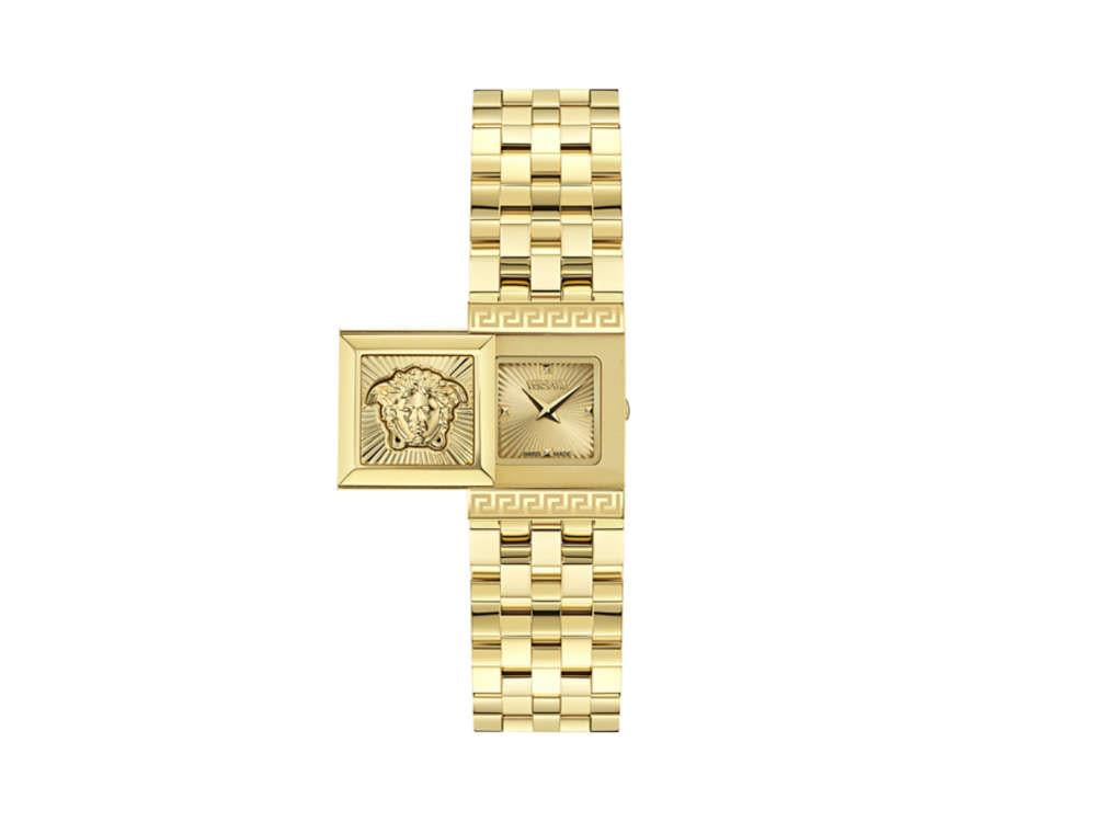 Montre à Quartz Versace Reveal, PVD Or, Doré, 18mm x 25 mm, VE0C00225