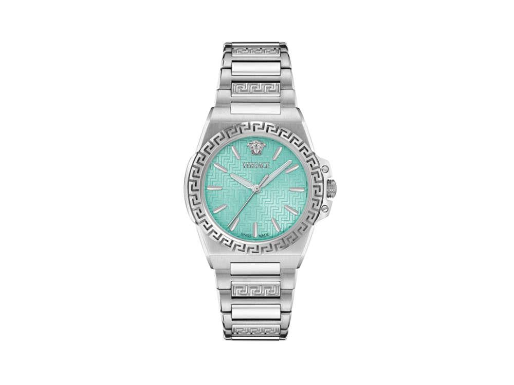 Montre à Quartz Versace Greca Reaction, Turquoise, 38 mm, VE0D00325