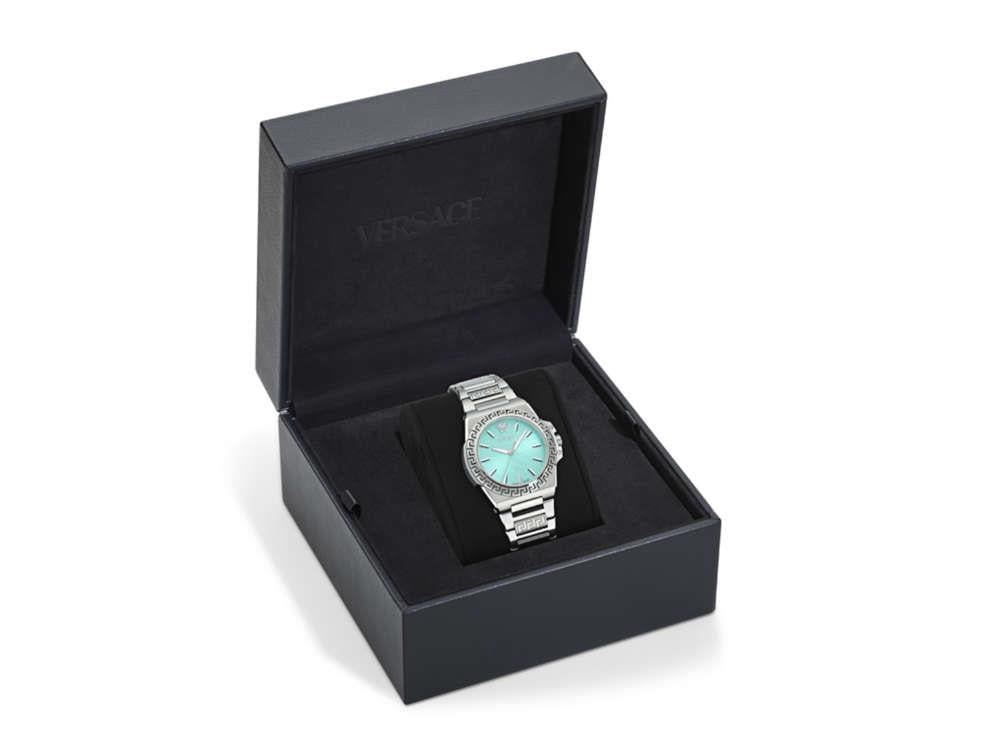 Montre à Quartz Versace Greca Reaction, Turquoise, 38 mm, VE0D00325