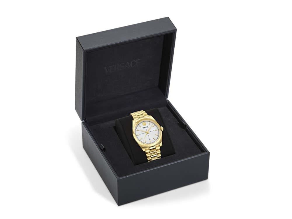 Montre à Quartz Versace Millenyium, PVD Or, Gris, 40 mm, VE0G00625