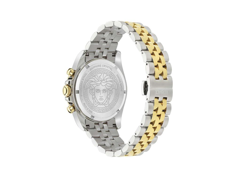 Montre à Quartz Versace Greca Chrono Wave, Gris, 43 mm, VE0H00725