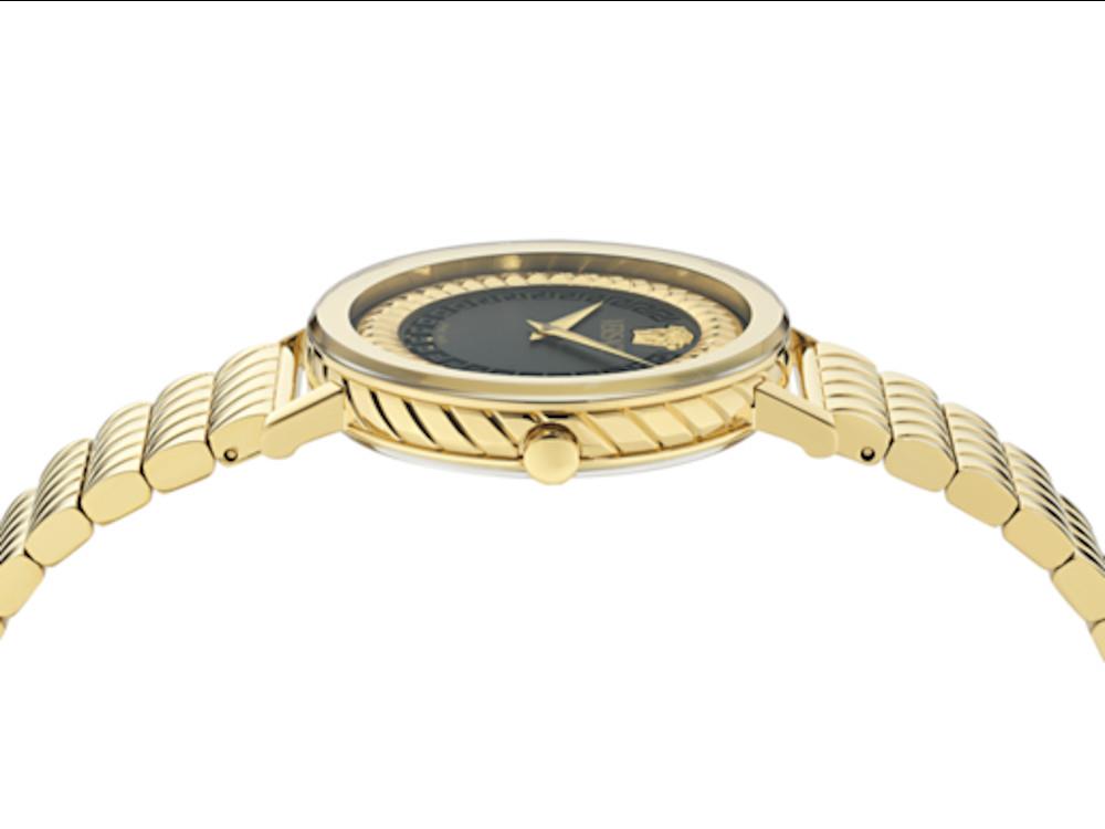 Montre à Quartz Versace Delphinus, PVD Or, Noir, 35 mm, VE0O00425