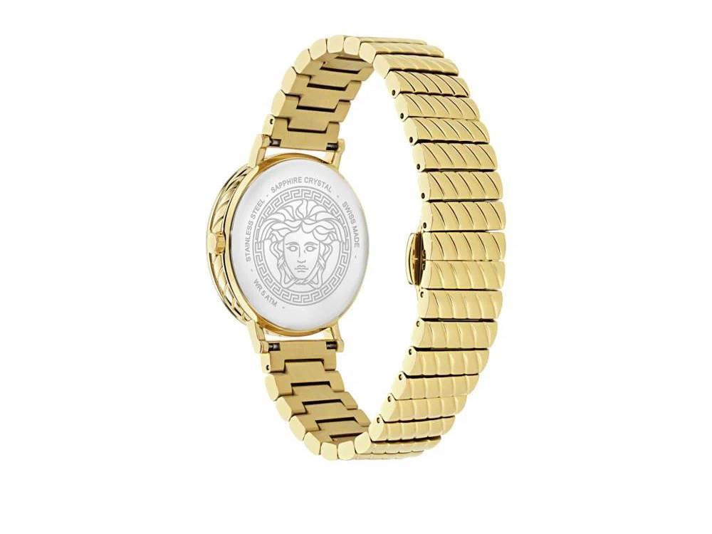 Montre à Quartz Versace Delphinus, PVD Or, Noir, 35 mm, VE0O00425