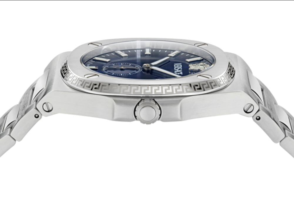 Montre à Quartz Versace Tolomeo, Acier Recyclé, Bleu, 40 mm, VE0V00225