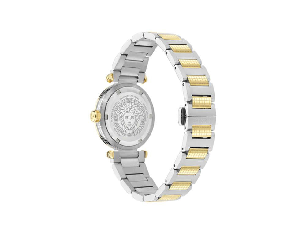 Montre à Quartz Versace Greek, PVD Or, Argent, 35 mm, Verre de saphir, VE5B00325