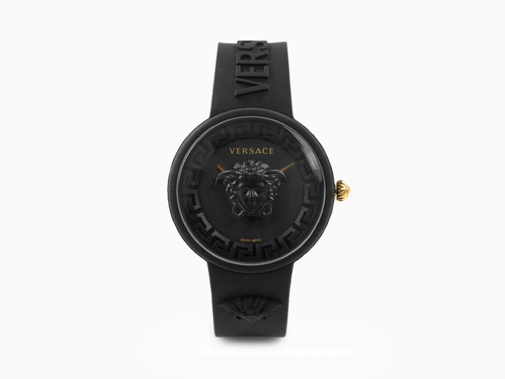 Montre à Quartz Versace Medusa Pop, Silicone, Noir, 39 mm, VE6G00223