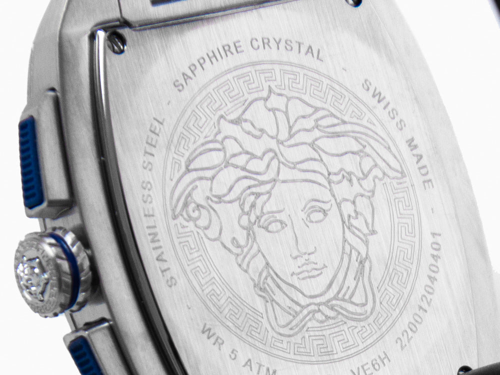 Montre à Quartz Versace Dominus, Bleu, 42 x 49.50 mm, Verre de saphir, VE6H00423